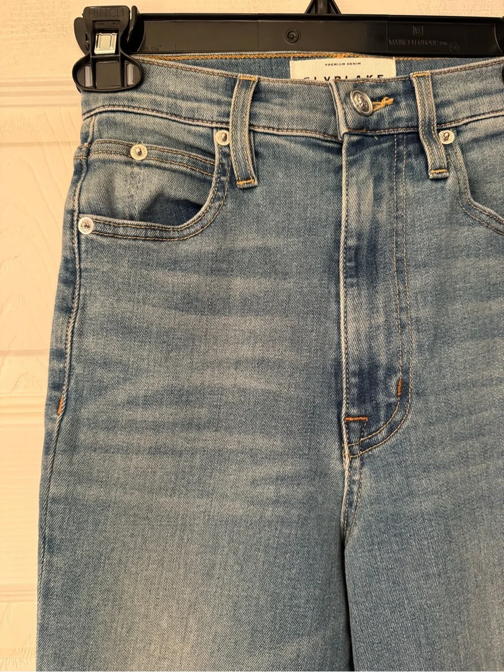 SLVRLAKE Beatnik Ankle Slim High Rise Light Women’s Blue Denim Jeans Size 23 - Picture 11 of 16